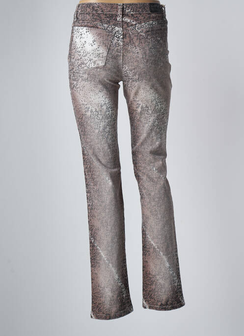 Blugi cu croială dreaptă talie înaltă talie înaltă maro PIANURASTUDIO femme