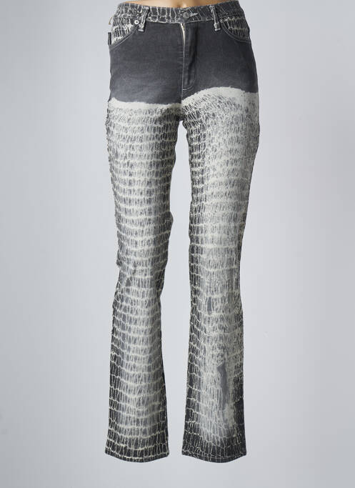 Blugi cu croială dreaptă gri PIANURASTUDIO femeie