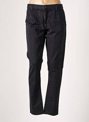 Pantalon slim țesătură poplin mărime normală negru LE TEMPS DES CERISES femeie