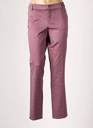 Pantalon drept închidere cu fermoar sub clapetă cu cârlig violet SYM femeie