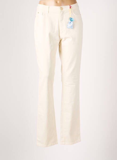 Pantalon drept bej TRUSSARDI JEANS femeie