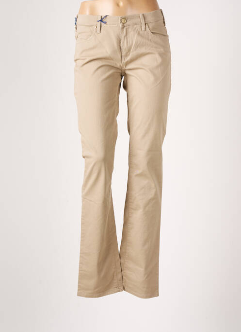 Pantalon drept bej TRUSSARDI JEANS femeie