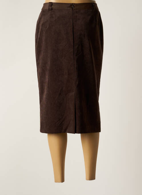 Fustă midi maro FRANCOISE DE FRANCE femeie