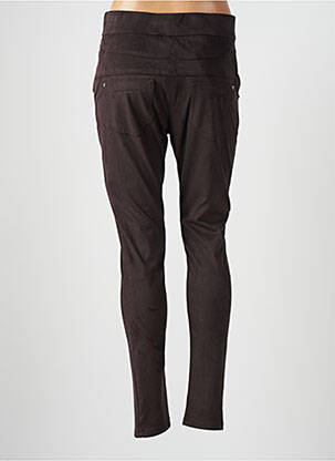 Pantalon slim talie elastică mărime normală maro SYM femeie