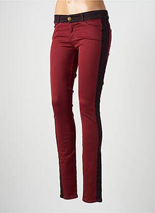 Pantalon slim talie joasă talie joasă roșu CURRENTE/ELLIOTT femeie