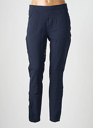 Pantalon slim talie elastică mărime normală albastru MONTAR femeie