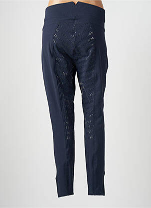 Pantalon slim talie elastică mărime normală albastru MONTAR femeie