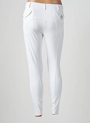 Pantalon slim țesătură poplin mărime normală alb MONTAR femeie