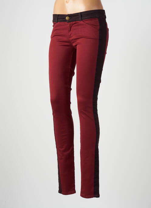 Pantalon slim talie joasă talie joasă roșu CURRENTE/ELLIOTT femme