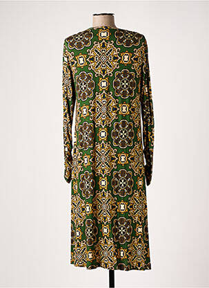 Rochie midi croială fluidă mâneci lungi verde TOUPY femeie