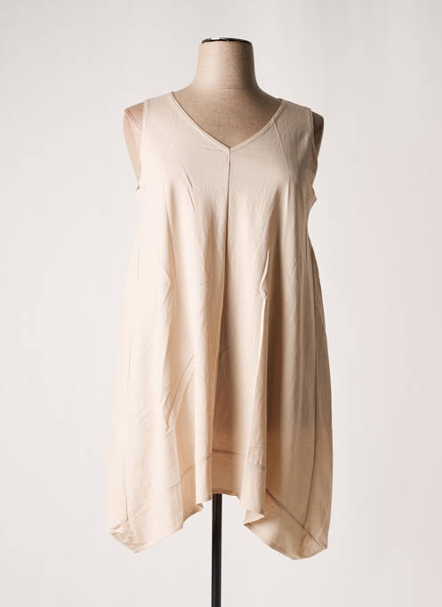 Rochie midi bej FRANCK ANNA femeie