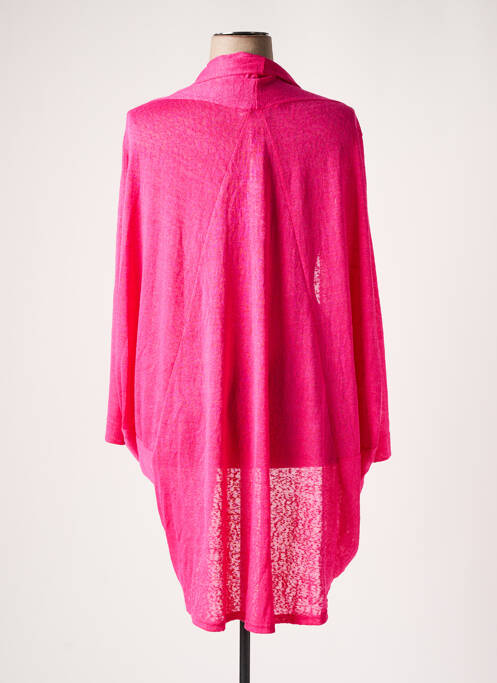 Vestă cu mâneci lungi guler în v roz FRANCK ANNA femme