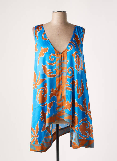 Tunică fără mâneci albastru MAT. femeie