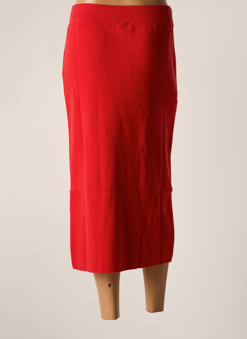Fustă lungă roșu MAT. femeie