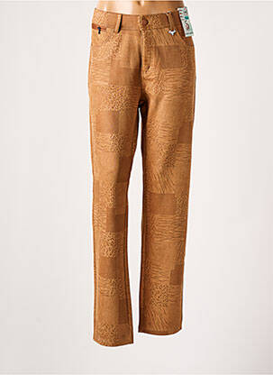 Pantalon slim buzunare maro S.QUISE femeie
