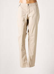 Pantalon slim țesătură poplin bej JENSEN femme