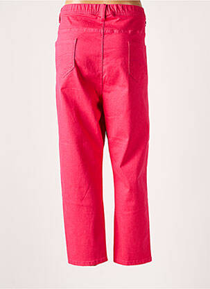 Pantalon drept talie elastică roz TELMAIL femeie