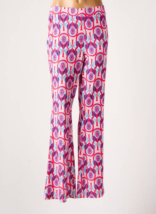 Pantalon evazat roz LOURDES CASTILLO femeie