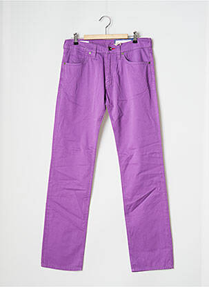 Pantalon drept țesătură poplin mărime normală violet GAS femeie