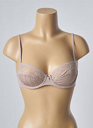 Sutien efect material satinat bej MARIE JO femeie
