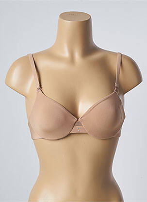 Sutien efect material satinat sutien cupe întregi cu decolteu înalt culoare piersică WACOAL femeie