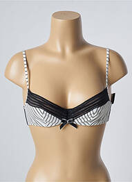 Sutien efect material satinat sutien balconet cu decolteu înalt alb MARIE JO femeie