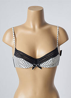 Sutien efect material satinat sutien balconet cu decolteu înalt alb MARIE JO femme