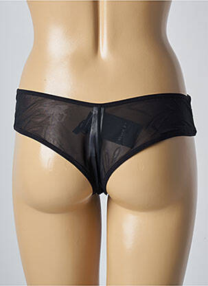 Tanga efect material satinat negru MARIE JO femeie
