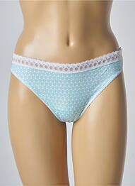 Tanga efect material satinat albastru PRIMADONNA femme