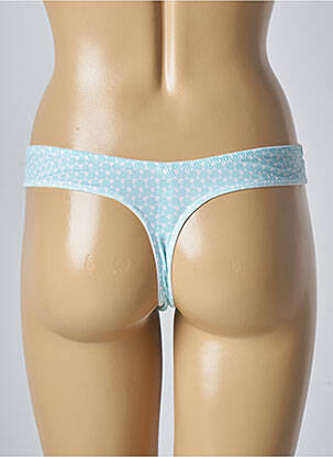 Tanga efect material satinat albastru PRIMADONNA femeie