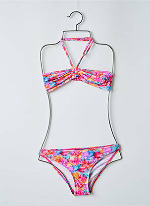 Costum de baie din două piese roz SUN PROJECT fată