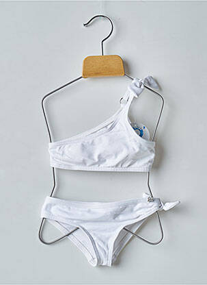 Costum de baie din două piese alb SALÉE fată