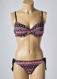Costum de baie din două piese elasticitate top sutien modelat negru LOLITA ANGELS femme