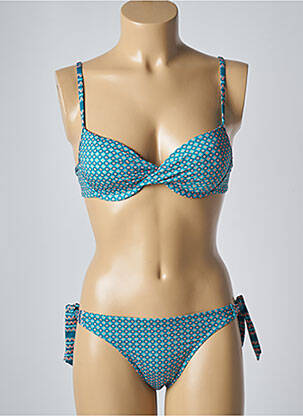 Costum de baie din două piese elasticitate top sutien modelat albastru LOLITA ANGELS femeie
