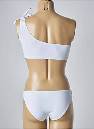 Costum de baie din două piese elasticitate top bentiță alb O'SALEE femeie