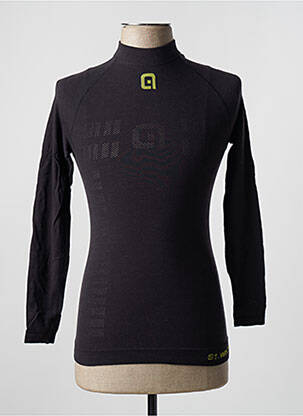Tricou elasticitate mâneci lungi negru ALECYCLING bărbat