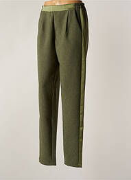 Pantalon slim talie elastică mărime normală verde STUDIO PARISIEN femme