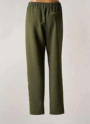 Pantalon slim talie elastică mărime normală verde STUDIO PARISIEN femeie