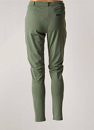 Pantalon slim țesătură poplin mărime normală verde HBT femeie