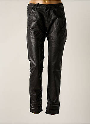Pantalon slim țesătură acoperită mărime normală negru PLEASE femeie