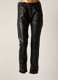 Pantalon slim țesătură acoperită mărime normală negru PLEASE femeie