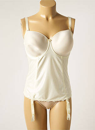 Corset/jartieră efect material satinat bej FANTASIE femeie