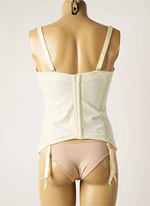 Corset/jartieră efect material satinat bej FANTASIE femeie