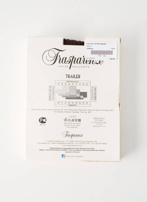 Colanți maro TRASPARENZE femeie