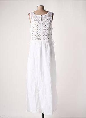 Rochie lungă croială evazată fără mâneci alb CREAM femeie