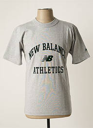 Tricou elasticitate mâneci scurte gri NEW BALANCE homme