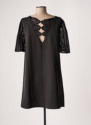 Rochie scurtă croială evazată mâneci scurte negru GRACE & MILA femme