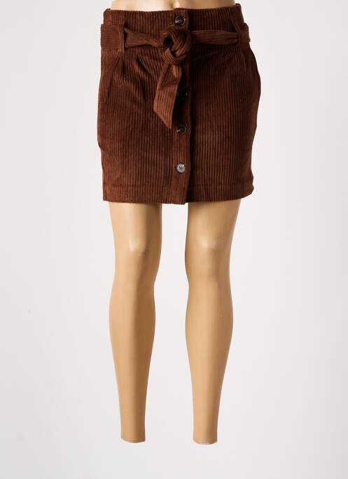 Fustă scurtă maro ARTLOVE femeie