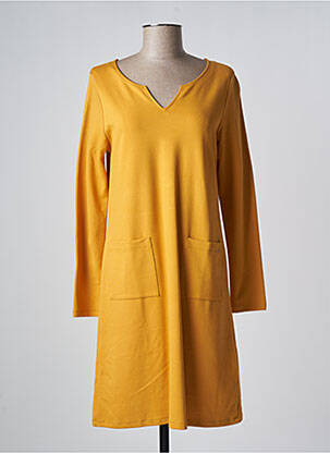 Rochie scurtă galben MALOKA femeie