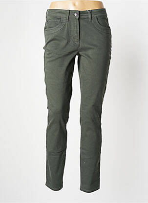 Pantalon slim talie înaltă talie înaltă verde CECIL femeie